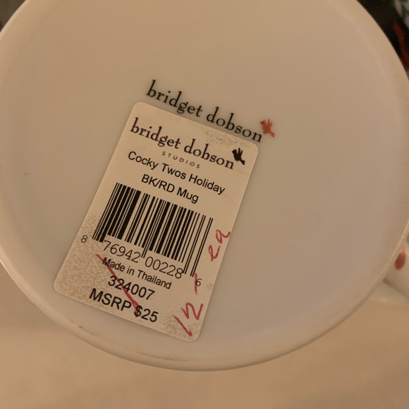 Bridget Dobson Cocky Twos Holiday Mug Set 4 Cockatoo Coffee Tea Cups New in Box - Picture 12 of 12